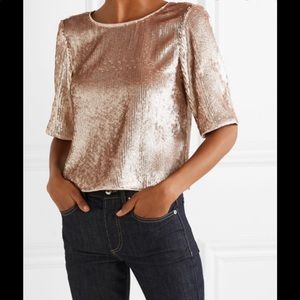 Cropped Sequin Top - Rose Gold Black Back Bow Tie